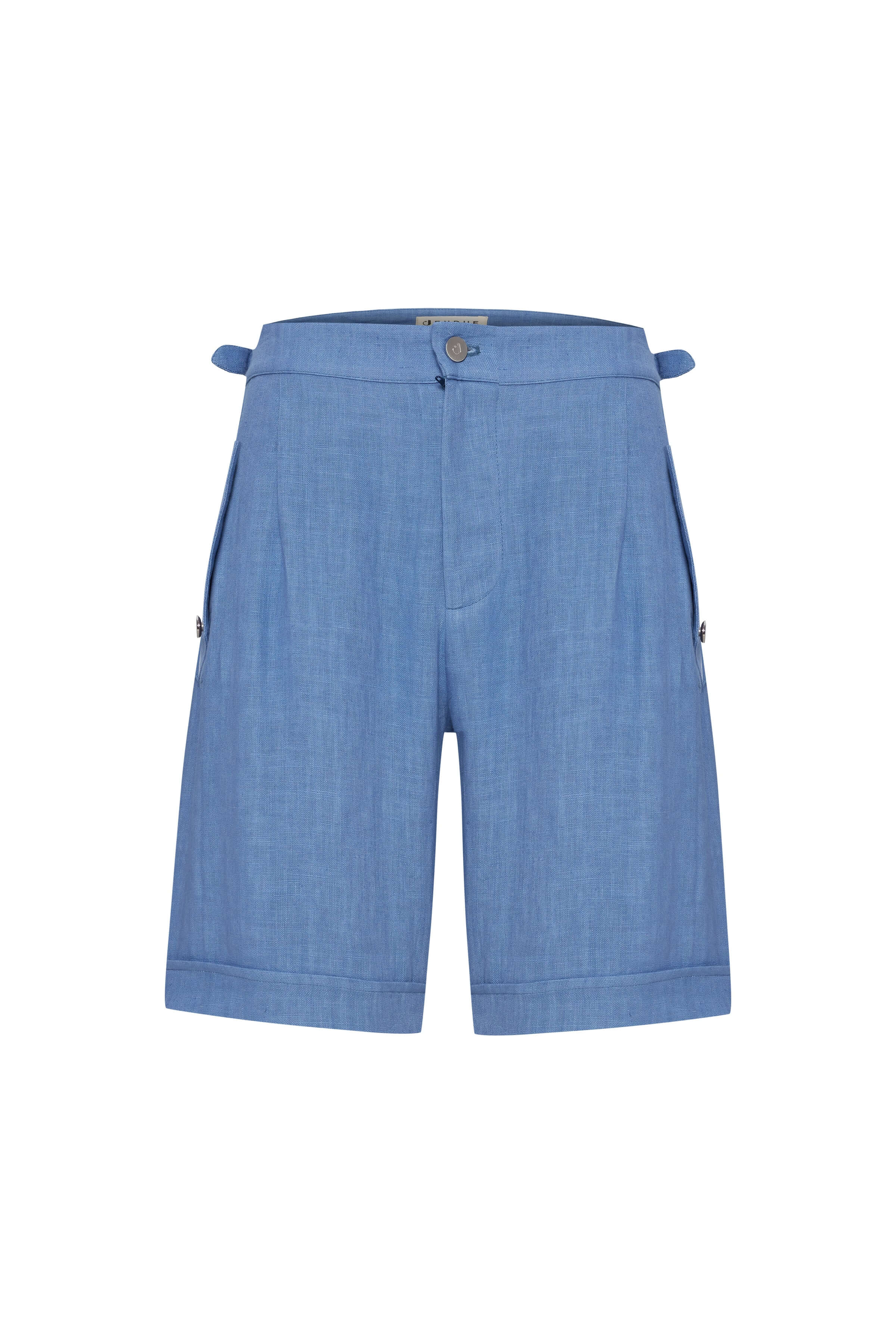 JENDUE Lucia Linen Shorts — High-Waisted