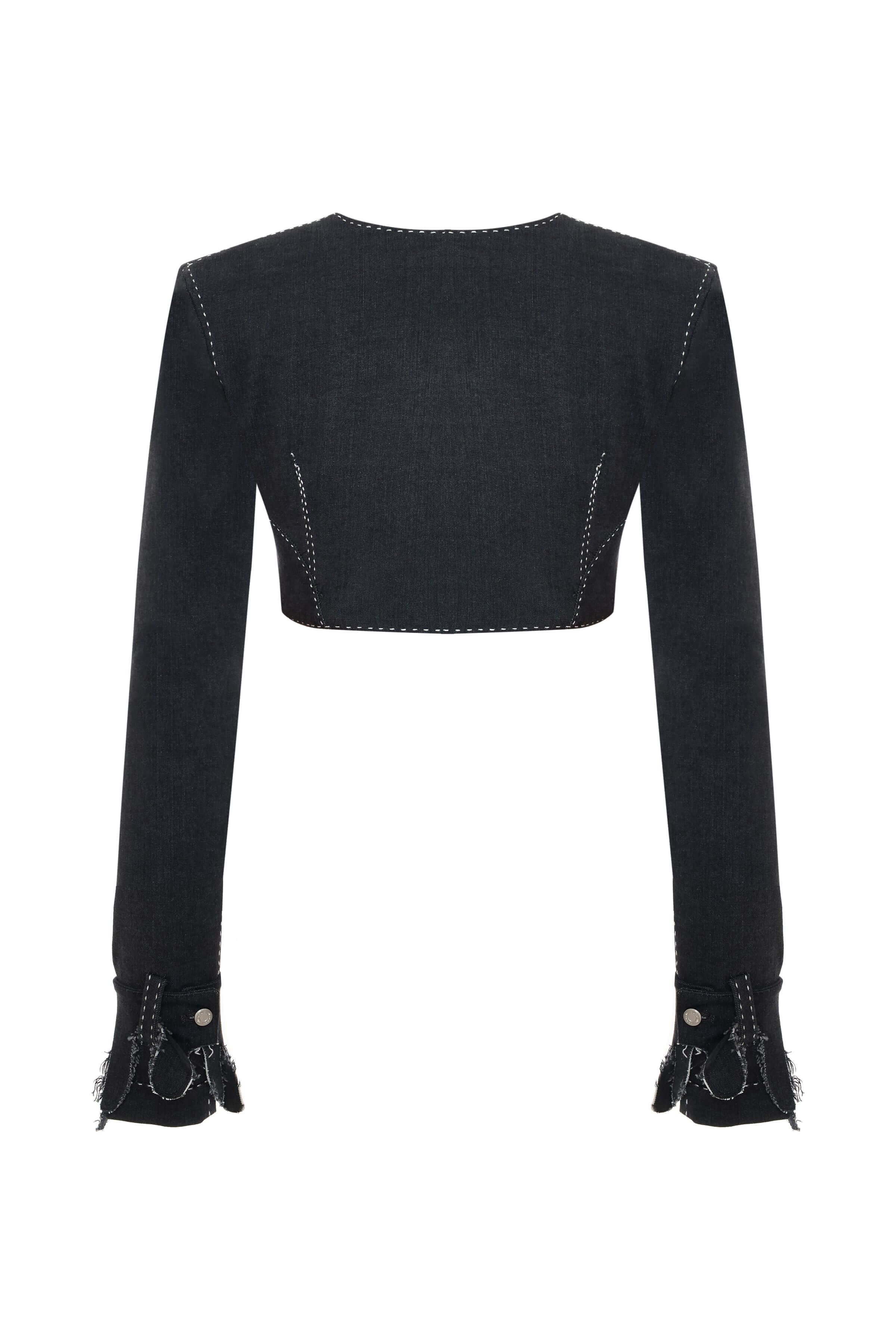 Jendue Luciano Jacket - Cropped Black Denim Bolero