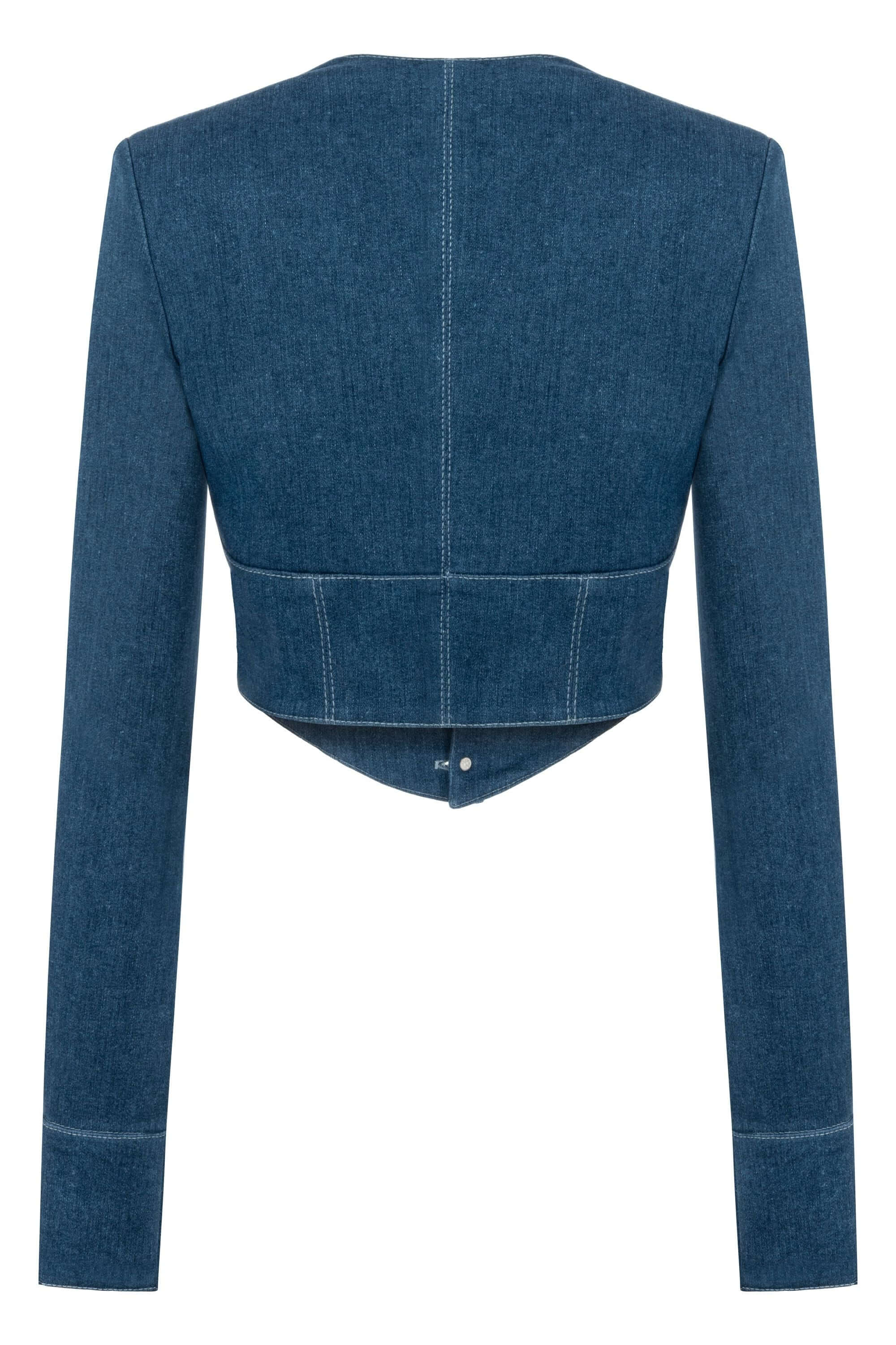 Jendue Myla Corset Denim Top - Stylish & Structured