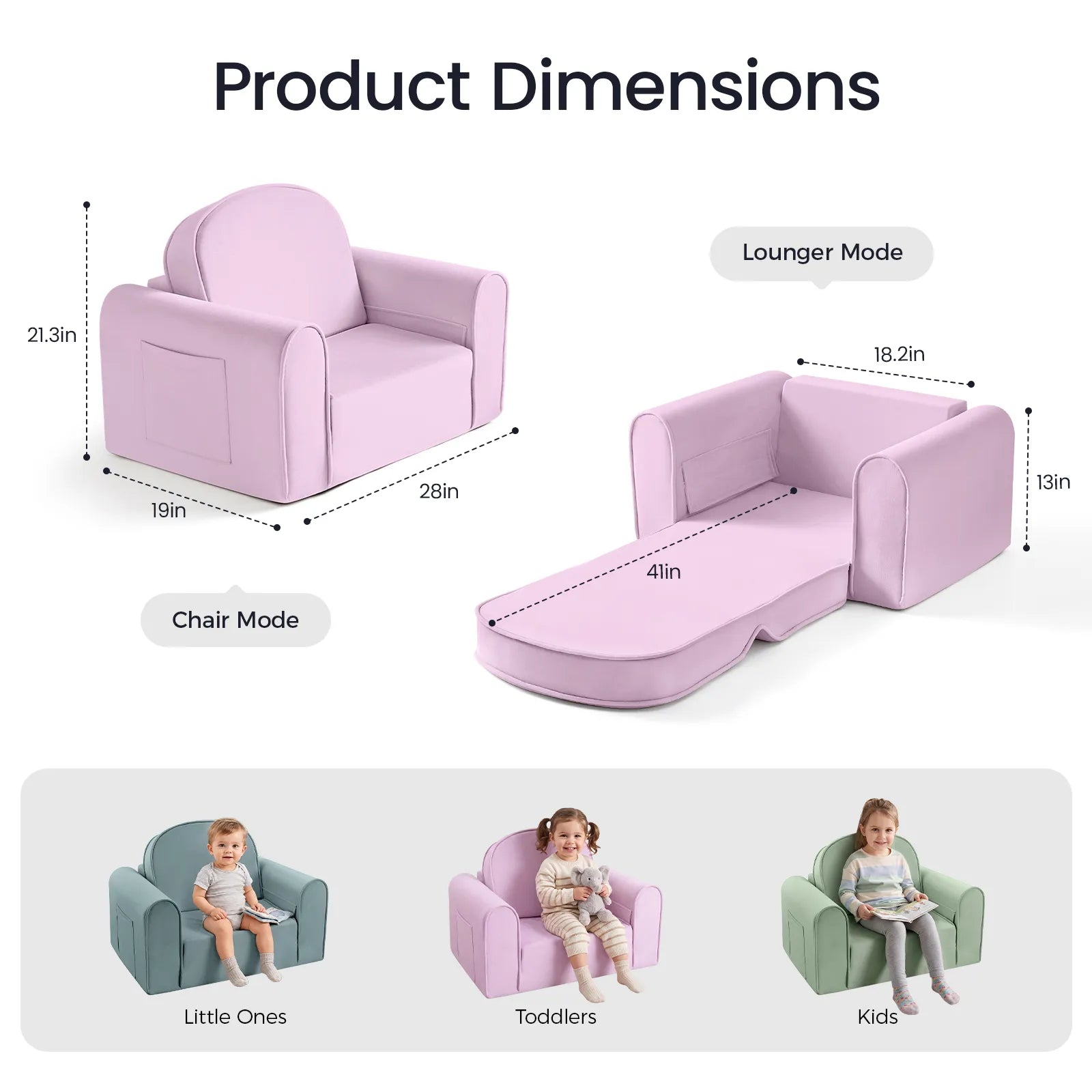 Tiny Land® GentleSnug Kids Sofa Chair
