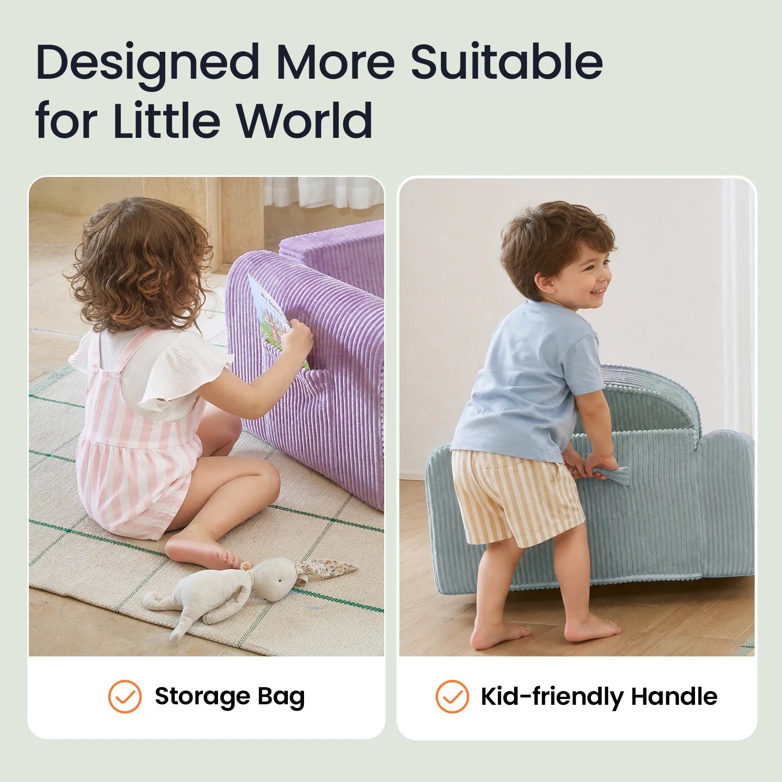 Tiny Land® GentleSnug Corduroy Kid Chair