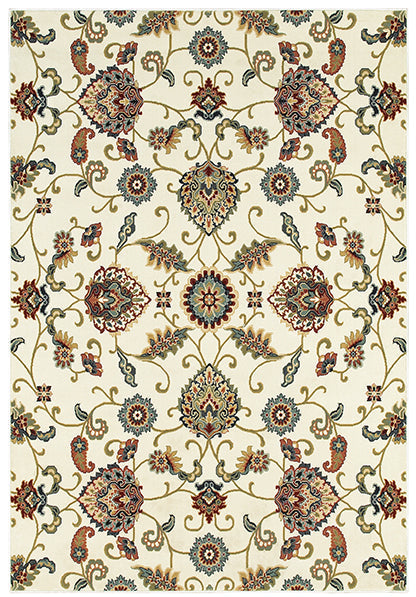 Medalia Kashan Rug Red/Green/Yellow/Beige