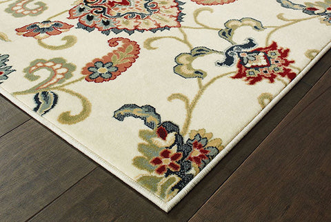 Medalia Kashan Rug Red/Green/Yellow/Beige
