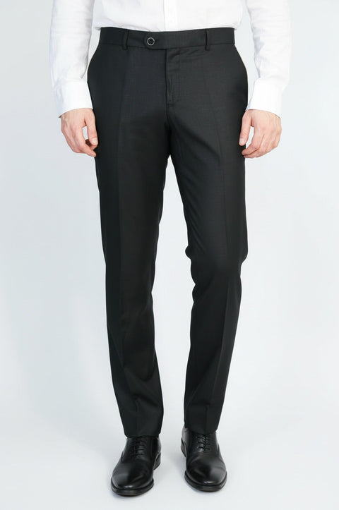 Black Slim Fit Classic Cut Dress Trousers – Wessi