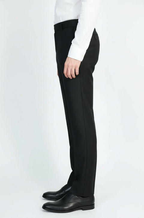 Black Slim Fit Classic Cut Dress Trousers – Wessi
