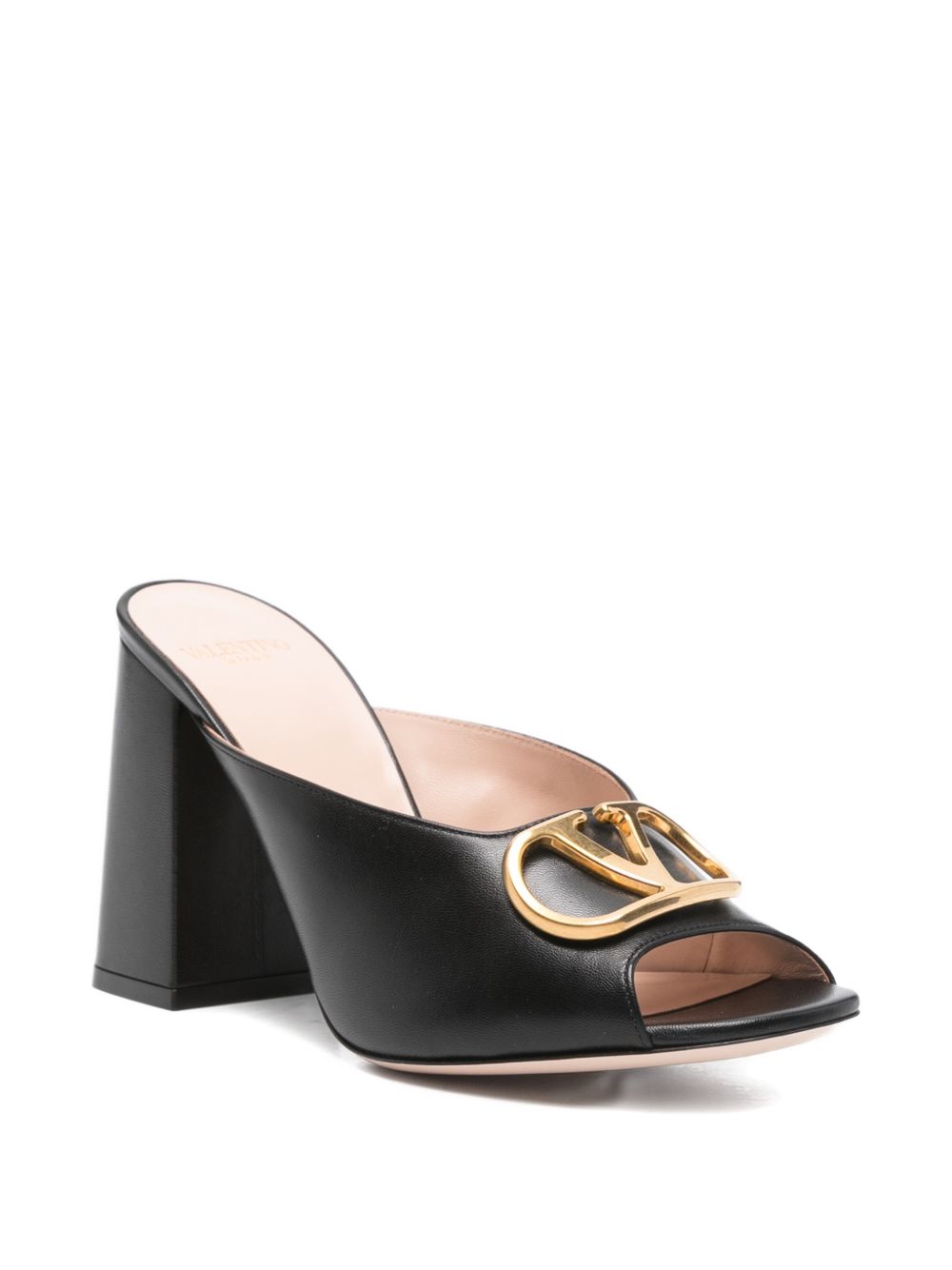 Leather Block Heel Mules for Comfort