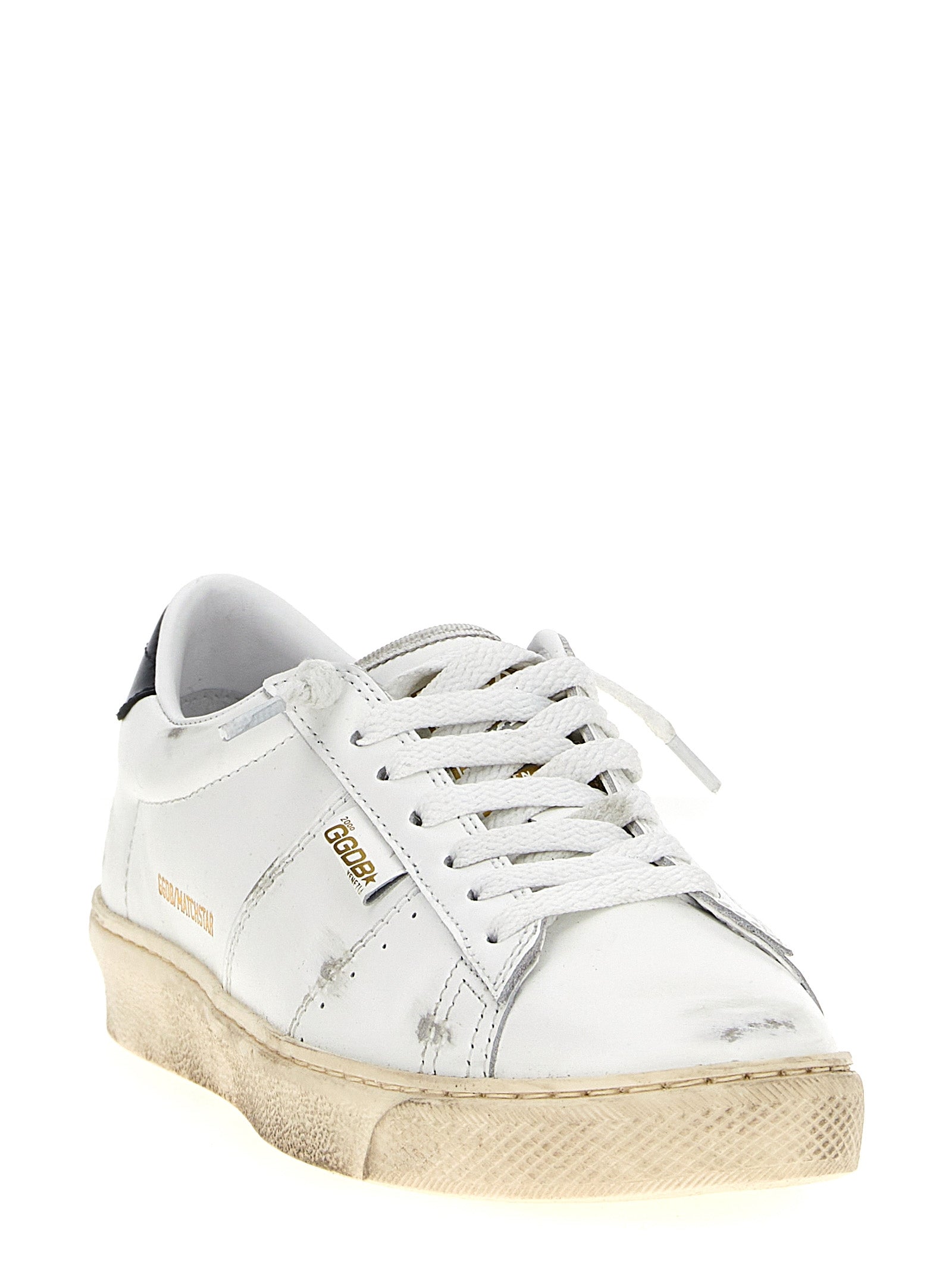 Leather Sneakers with Comfortable Rubber Sole