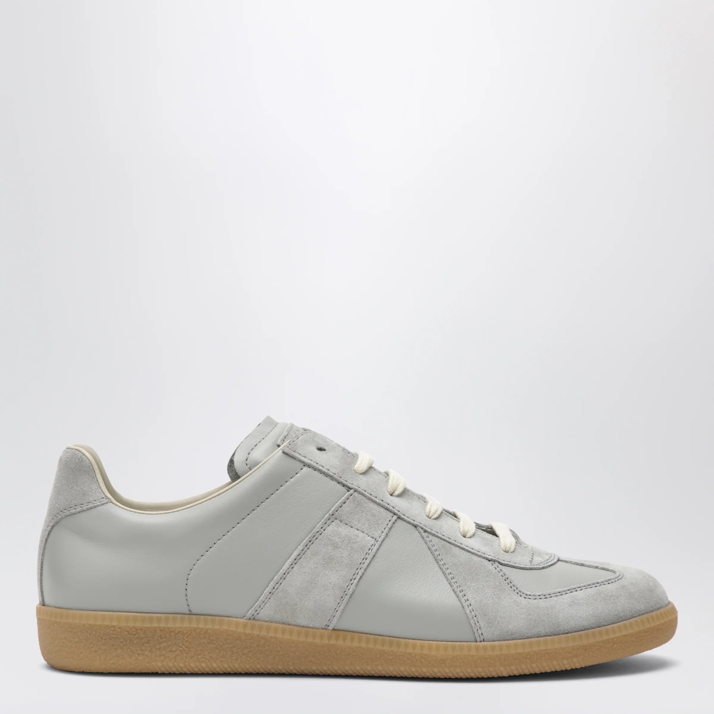 Light Grey Leather Suede Sneakers for Comfort