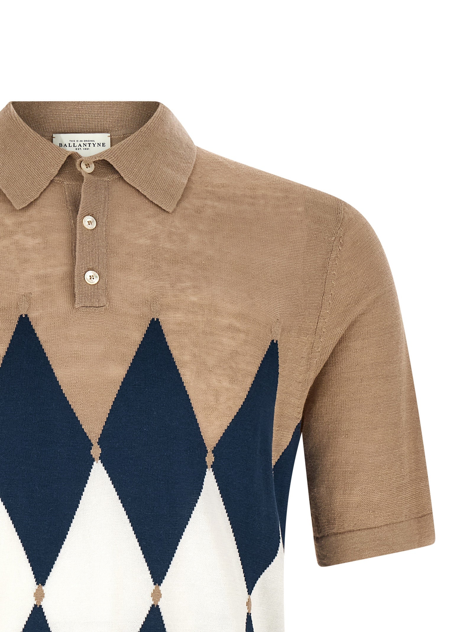 Linen Cotton Argyle Polo Shirt for Summer Comfort
