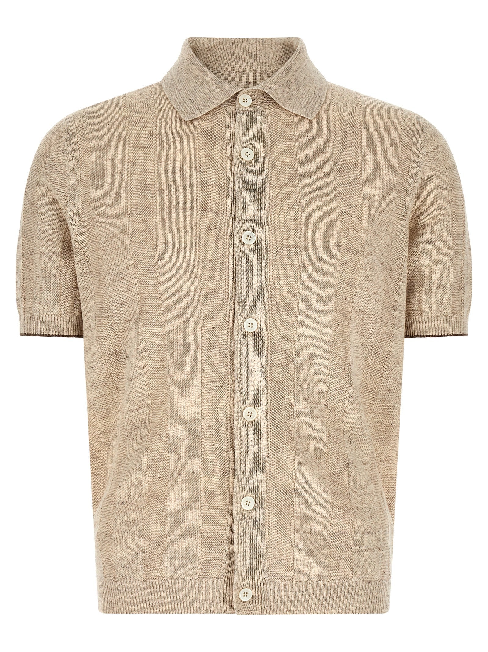 Linen Cotton Ribbed Shirt for Summer Comfort