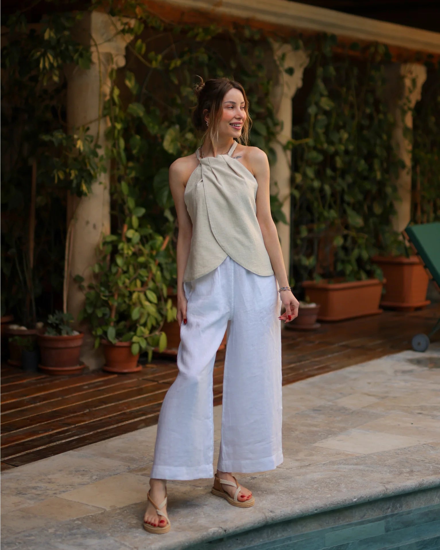 Linen Halter Top