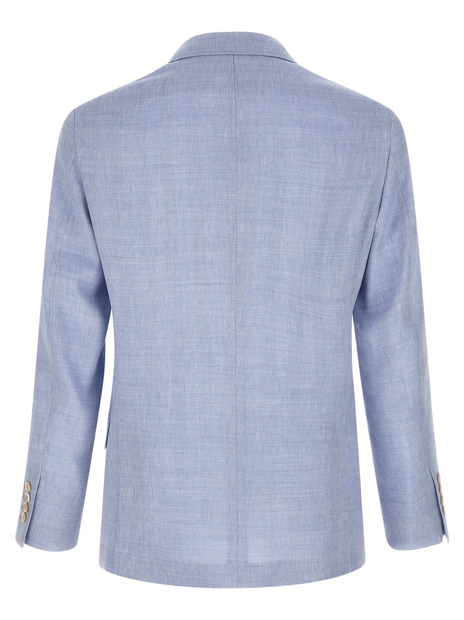 Linen Wool Chevron Blazer Breathable Comfort