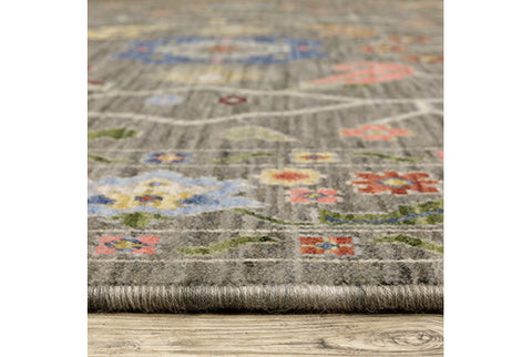 Medalia Area Rug - Gray. Blue. Peach. Yellow