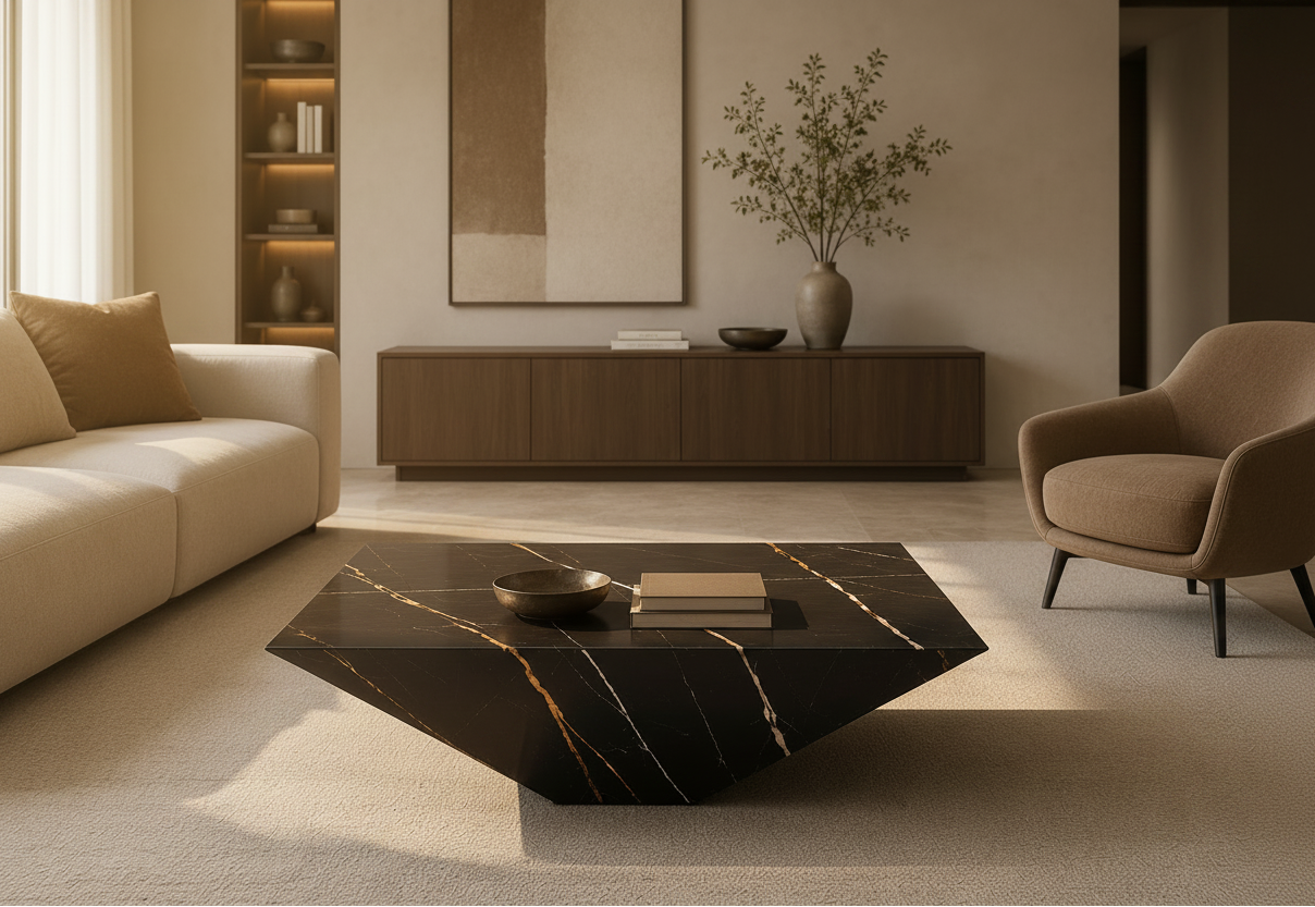 Luxe Prism Marble Coffee Table