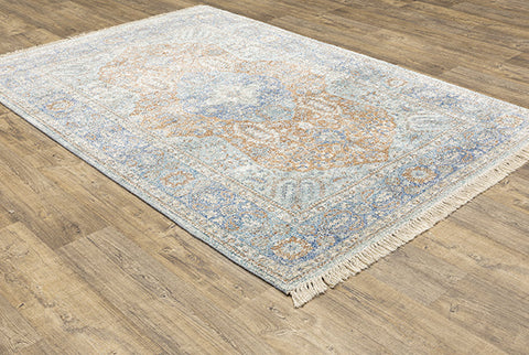 Medalia Malabar Rug Blue/Orange