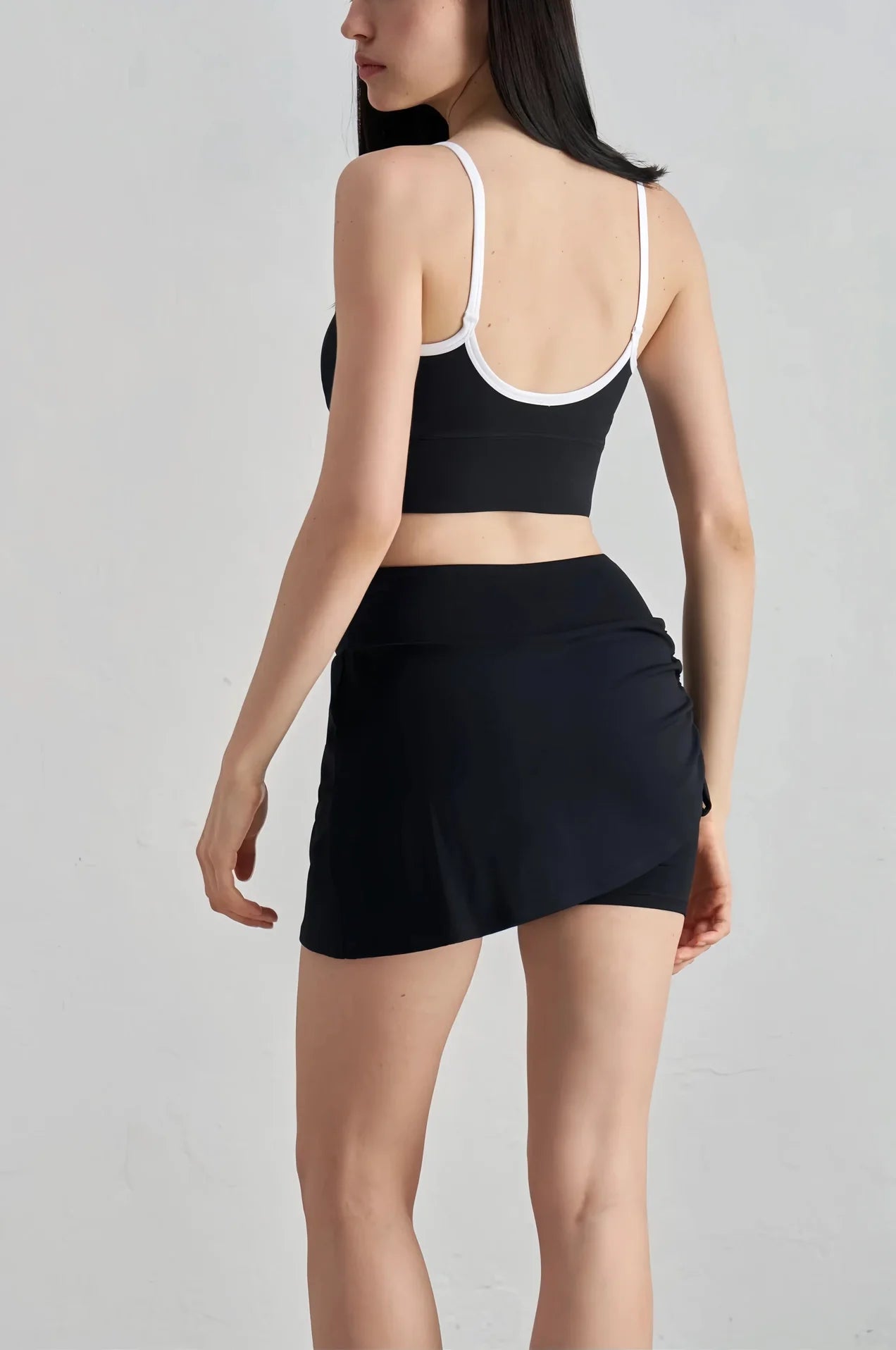 Melanie Colorcontrast Cami Top Sports Bra - Black