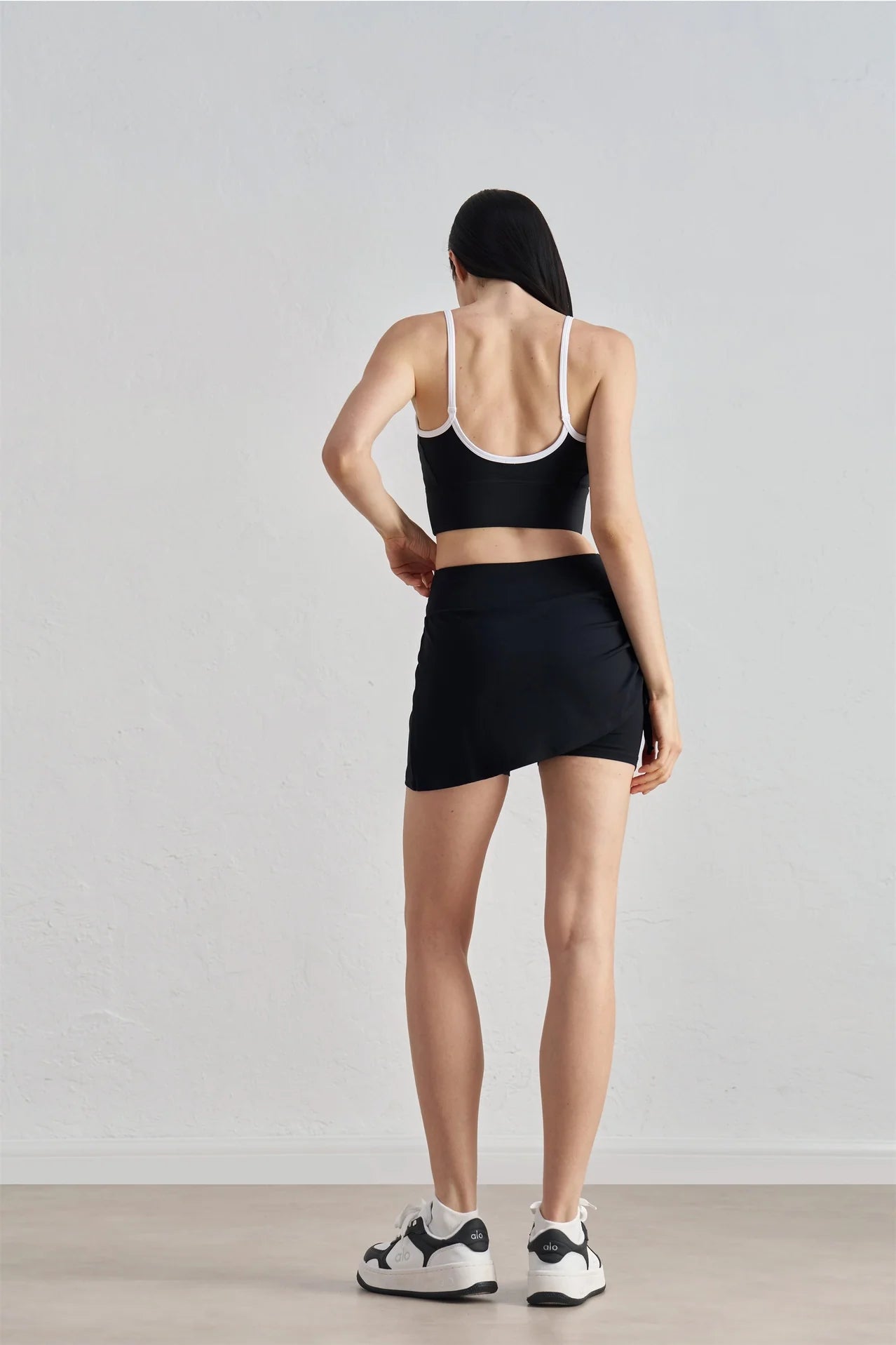 Melanie Colorcontrast Cami Top Sports Bra - Black