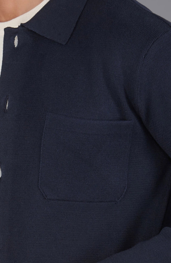 Mens Midweight Cotton Work Shirt Navy