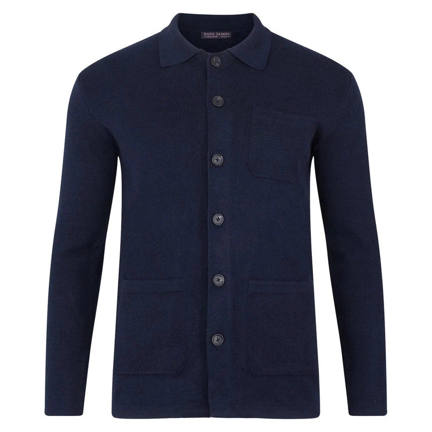 Mens Midweight Cotton Work Shirt Navy