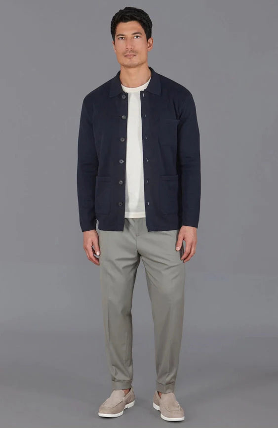 Mens Midweight Cotton Work Shirt Navy