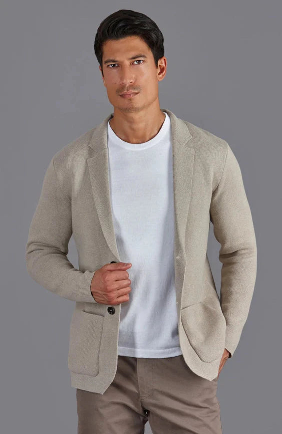 Mens Ultra Fine Cotton Knitted T-Shirt  White