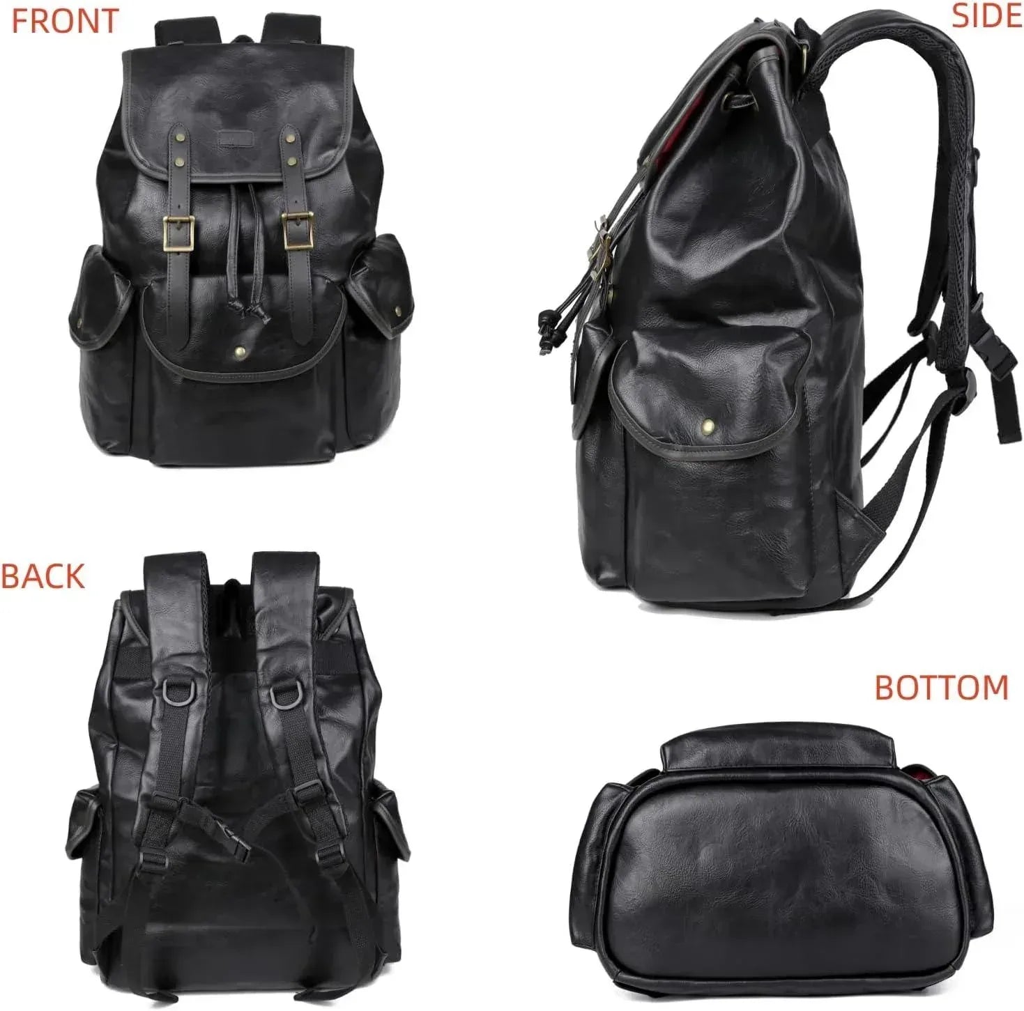 Men's Vegan Leather Backpack – Professional Laptop Carry