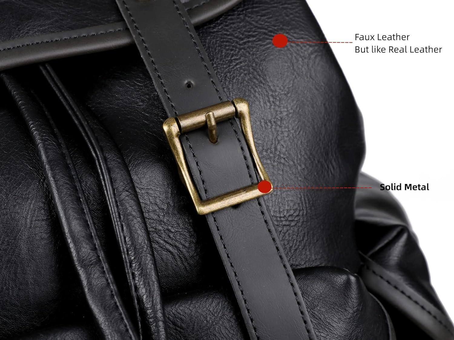 Men's Vegan Leather Backpack – Professional Laptop Carry