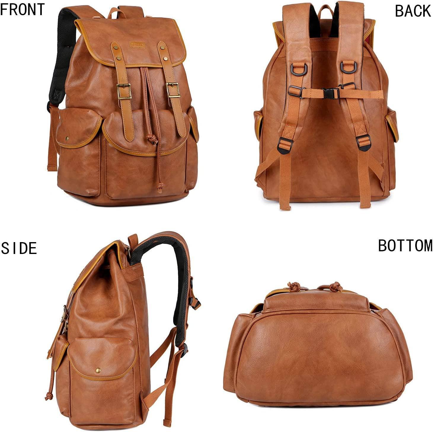 Men's Vegan Leather Backpack – Professional Laptop Carry