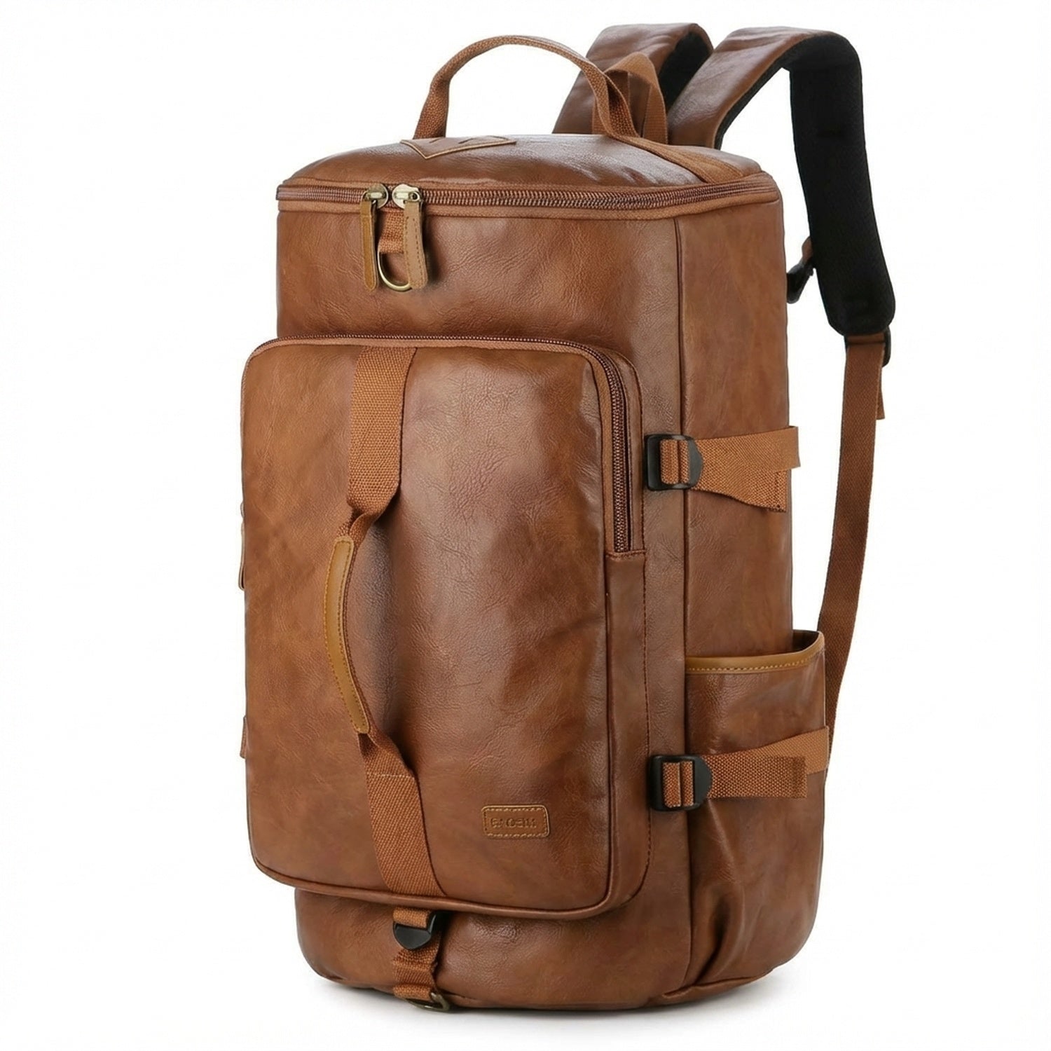 Men's Vegan Leather Duffel Bag – Convertible 40L Travel