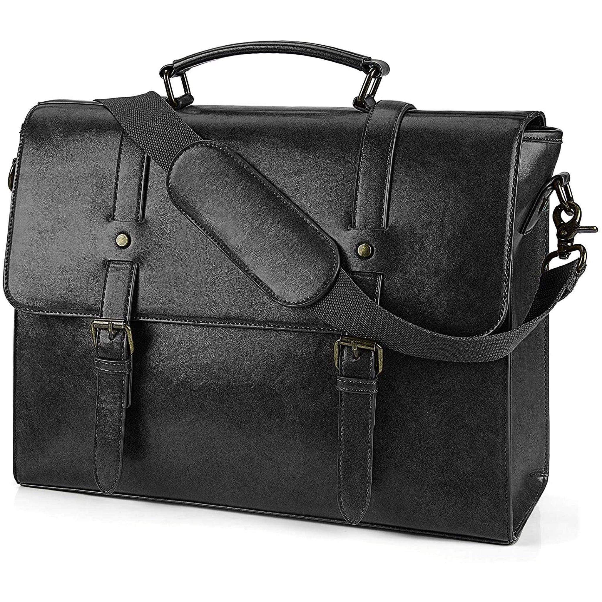 Men's Vegan Leather Messenger Bag – Professional Laptop Carry