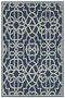 Medalia Meridian Indoor / Outdoor Rug  Navy/White