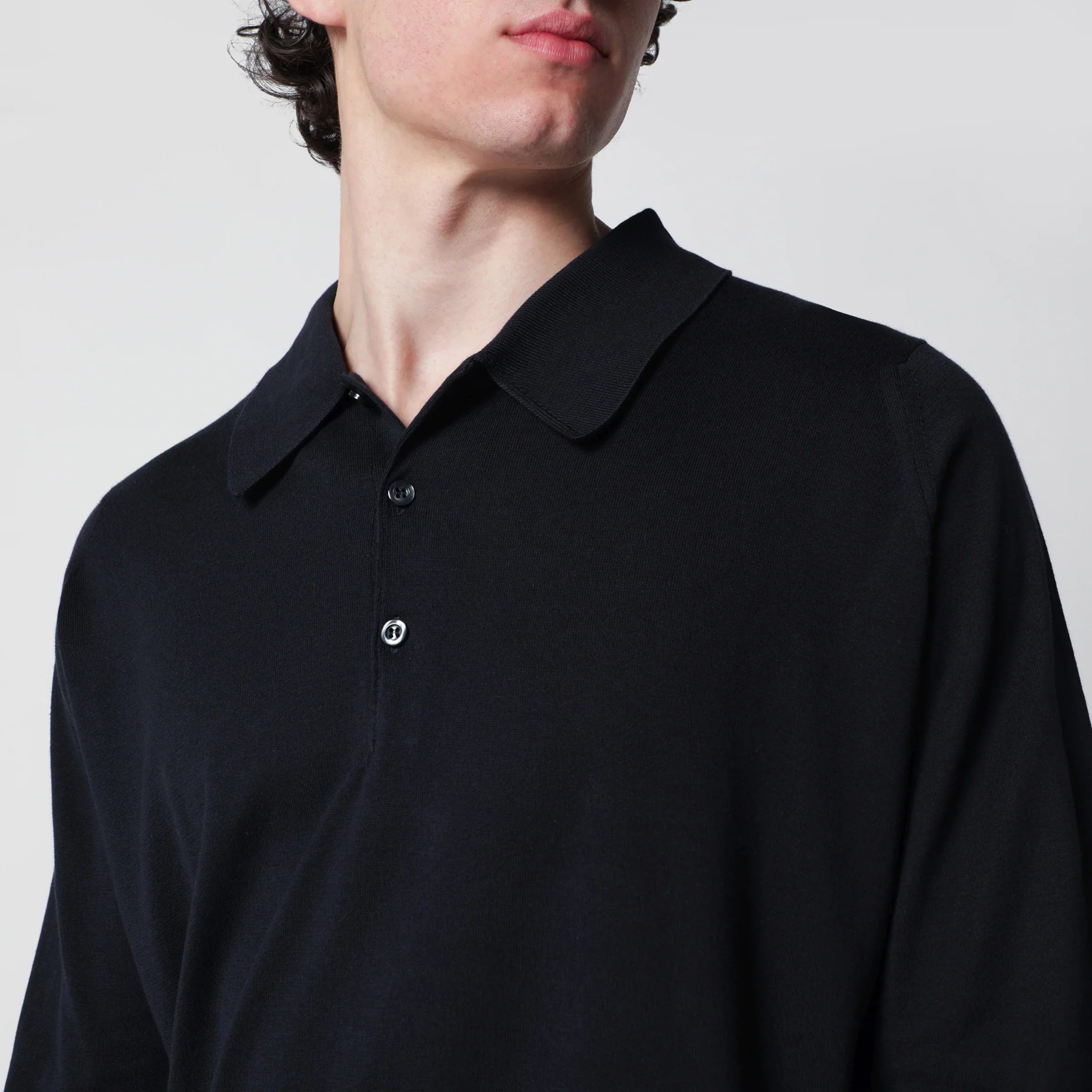 Navy Blue Cotton Polo Shirt for Comfort