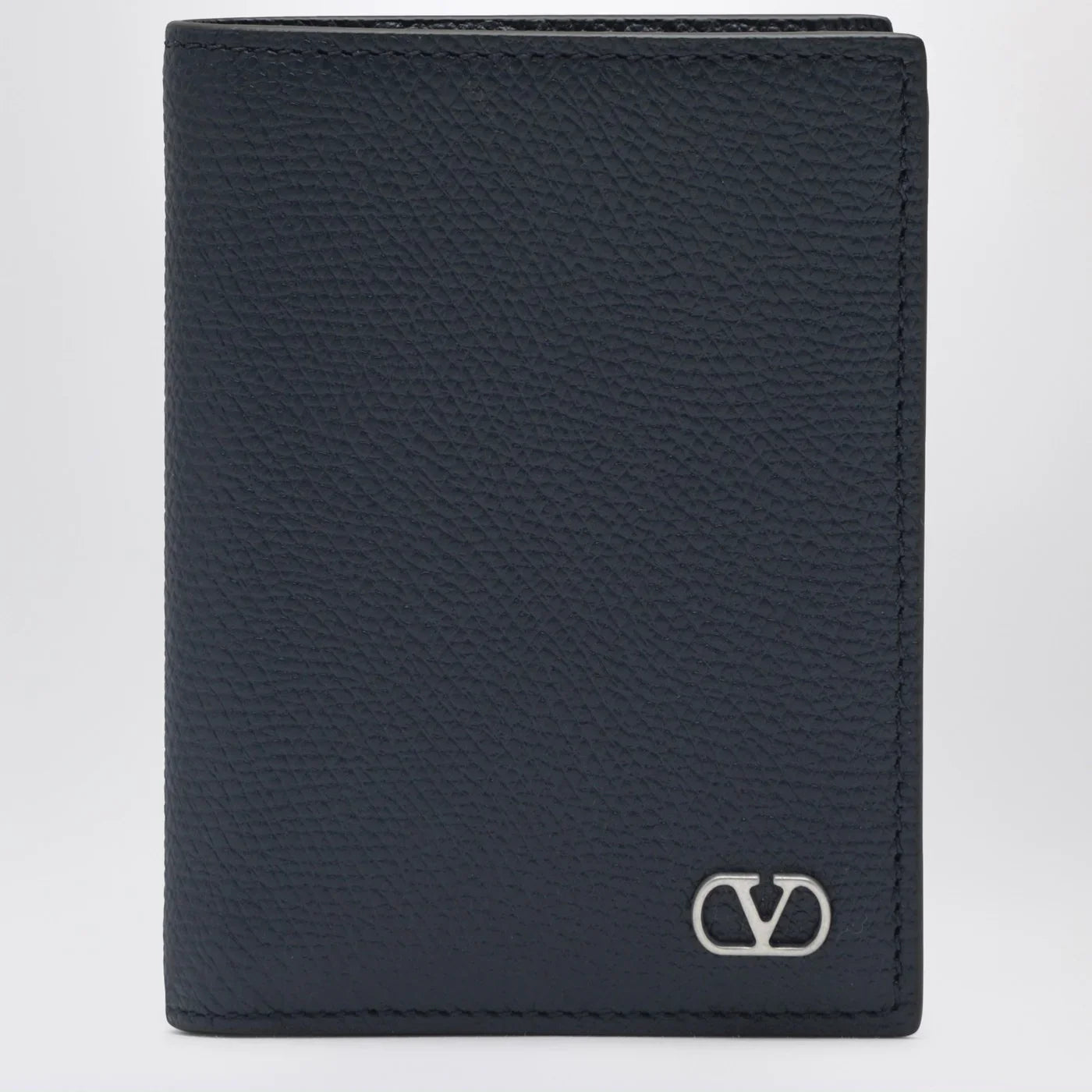 Navy Grained Calfskin Cardholder for Everyday Use
