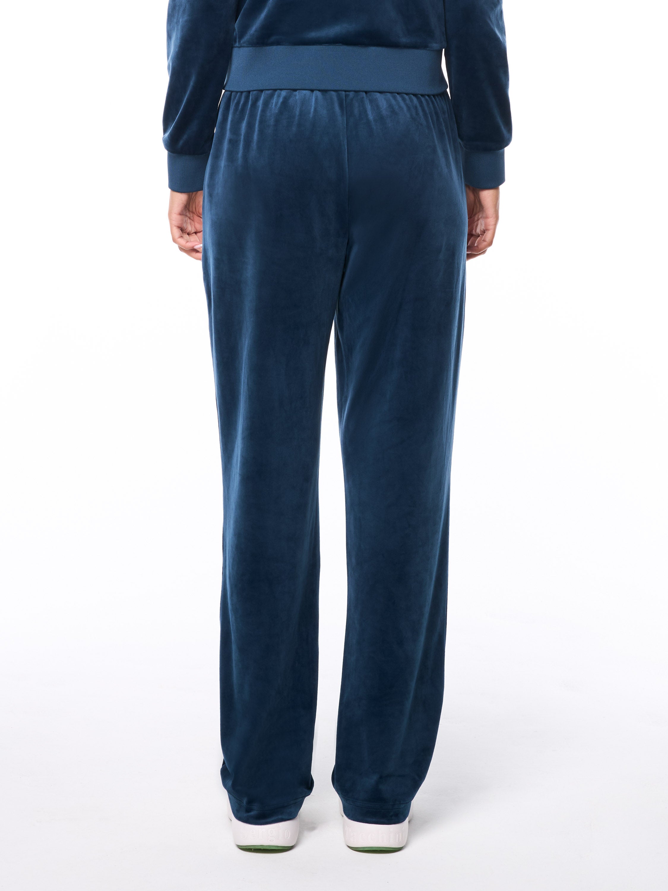 Nuvola Velour Track Pant-Key Largo