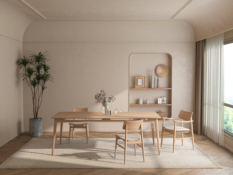 Isabella Mid Century Dining Table - American Solid Oak