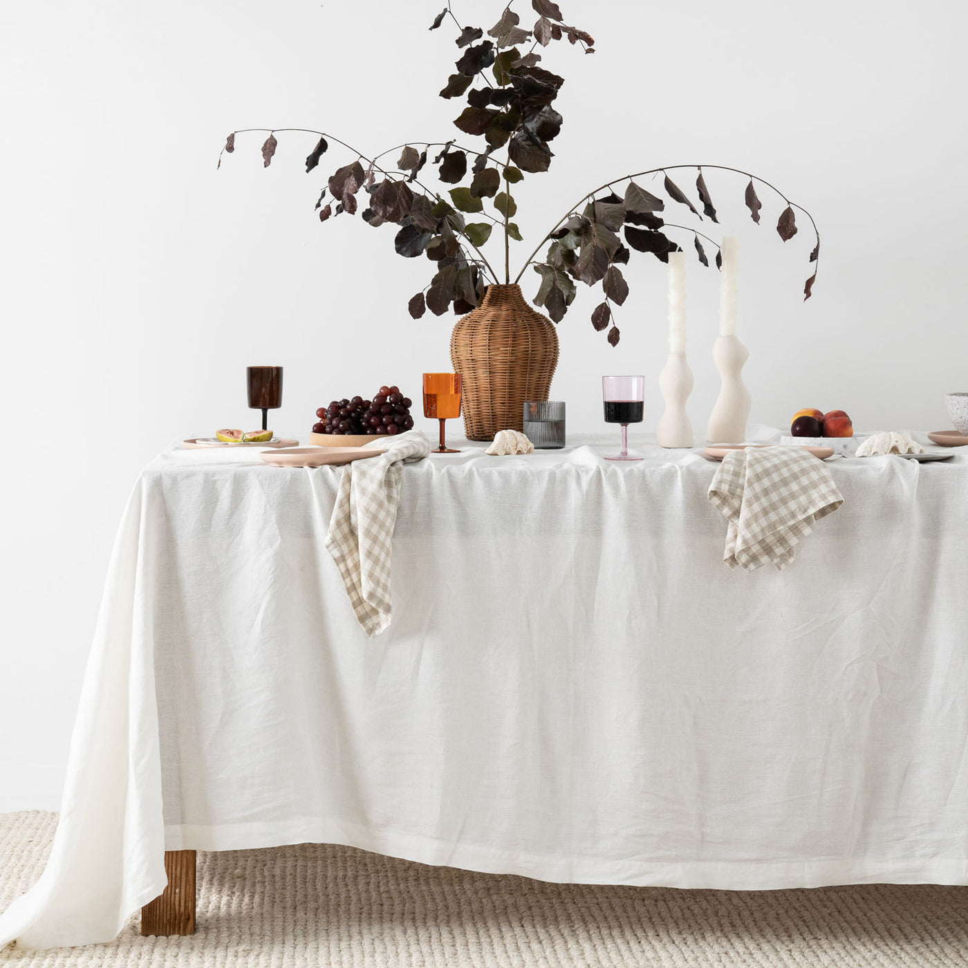 Offwhite Linen Table Cloth