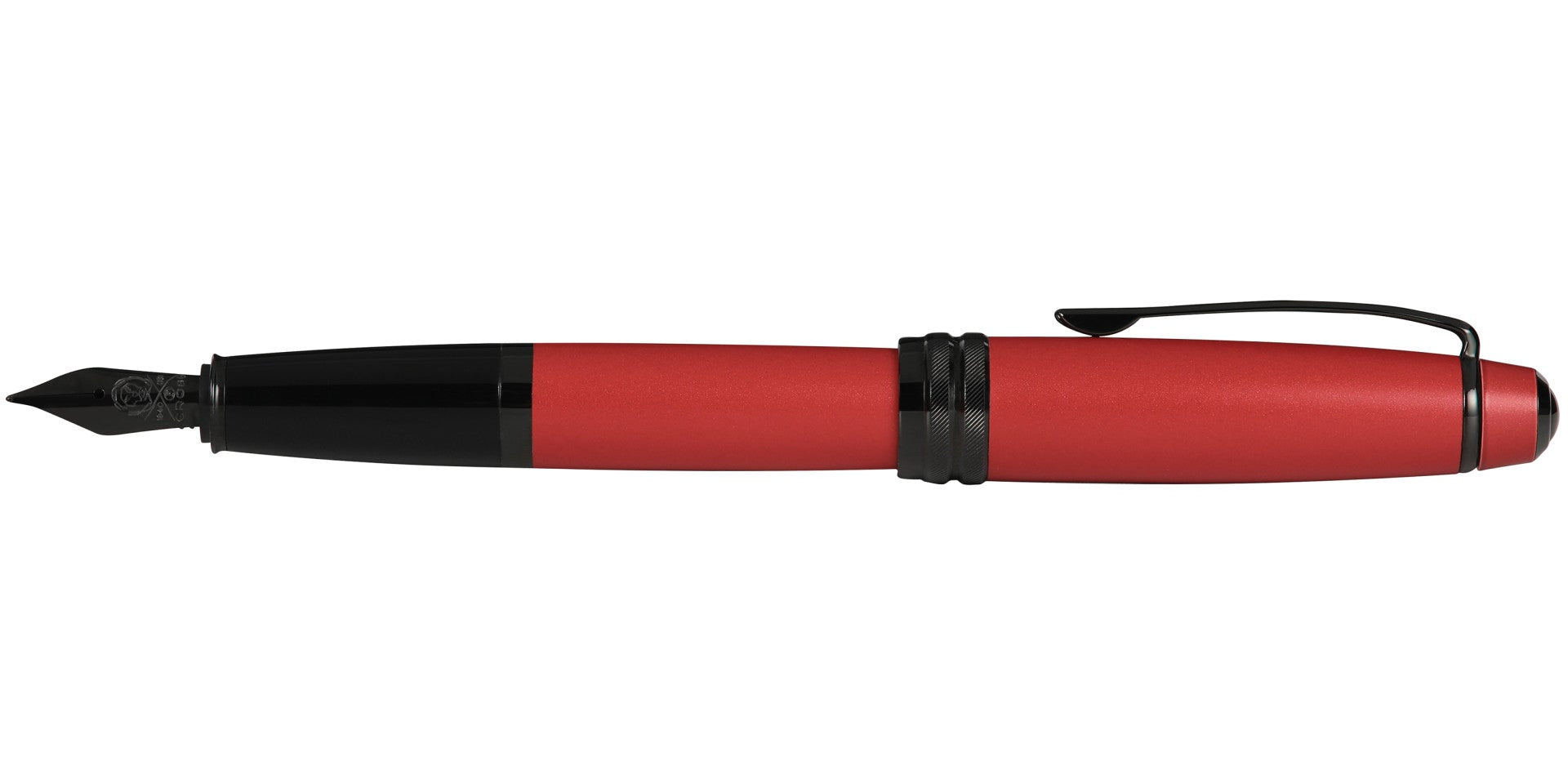 Bailey™ Matte Red Lacquer Stainless Steel Fine Nib Fountain Pen