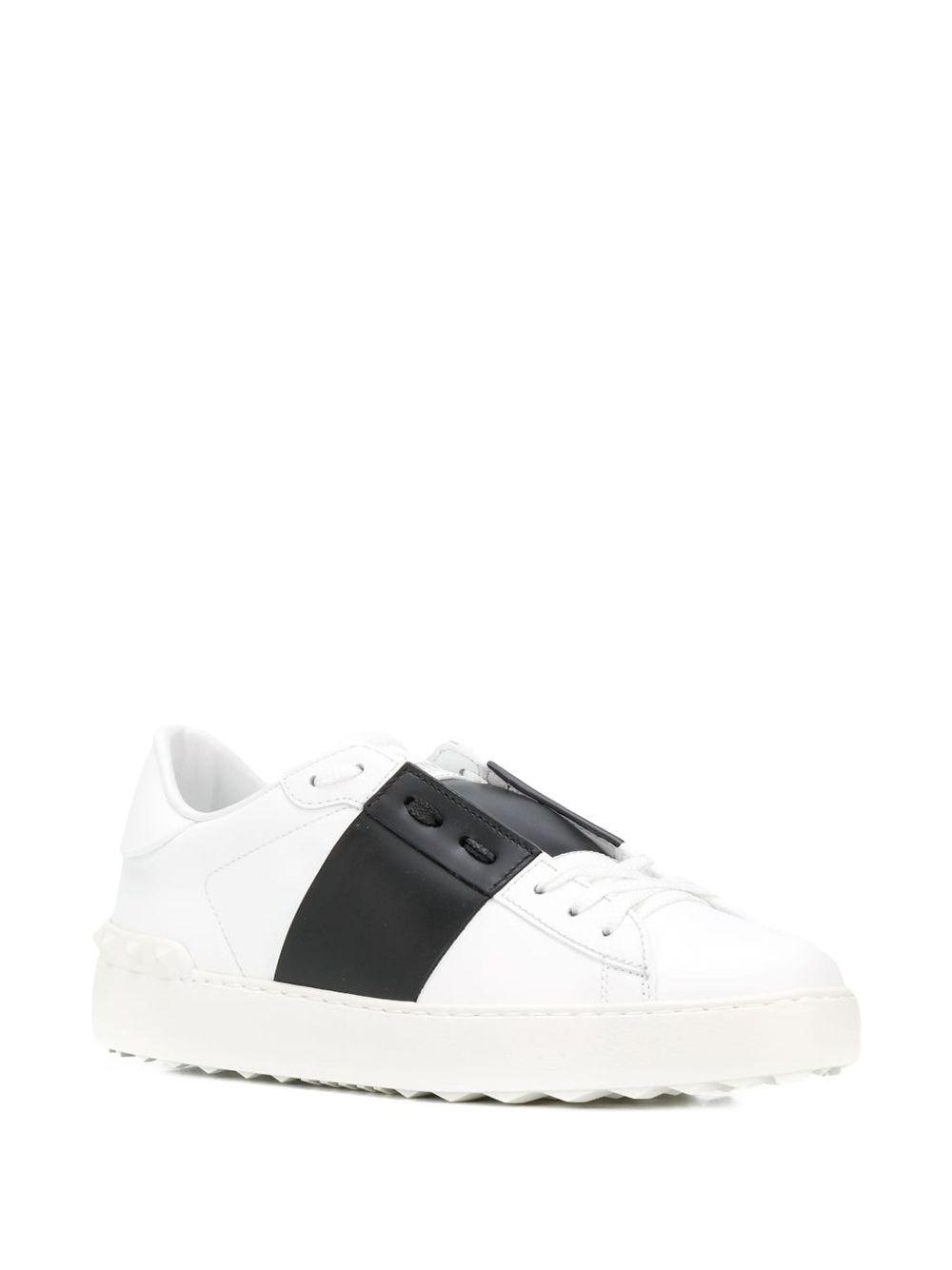 Open Calfskin Leather Sneakers for Comfort