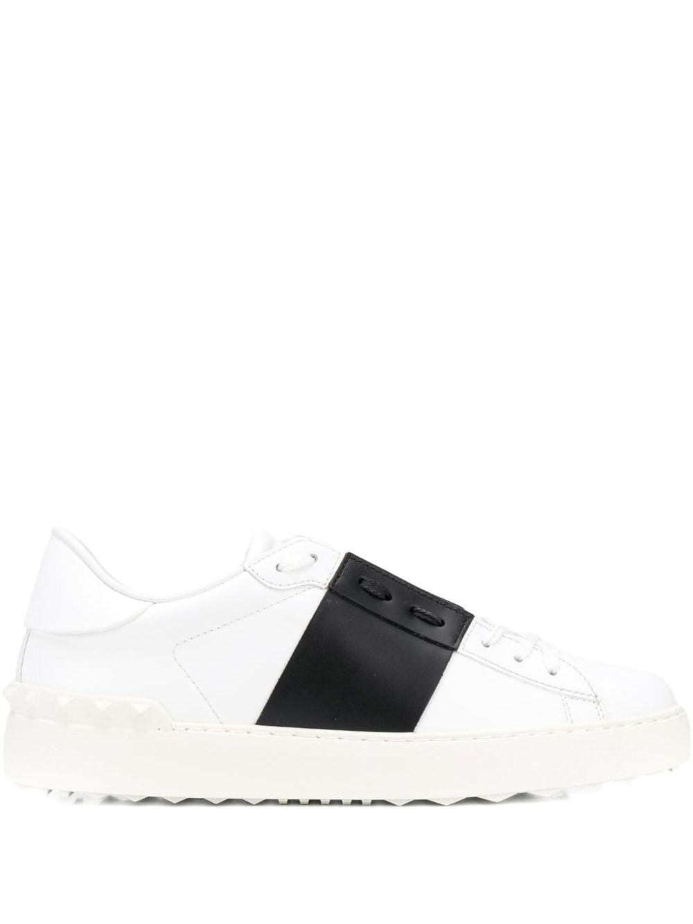 Open Calfskin Leather Sneakers for Comfort