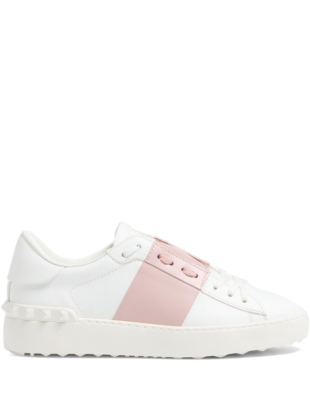 Open Calfskin Leather Sneakers for Comfort
