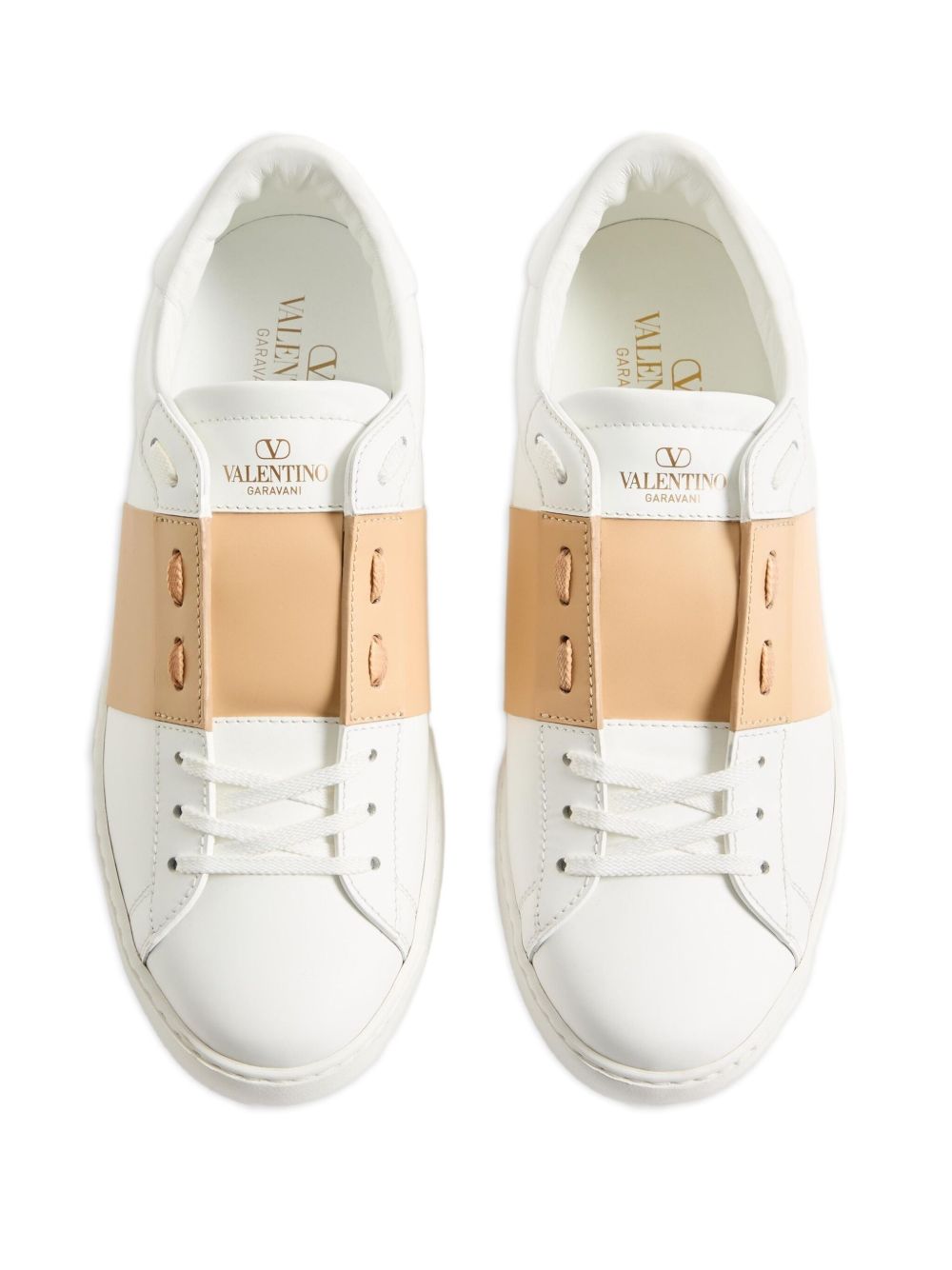 Open Calfskin Leather Sneakers for Everyday Comfort