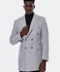 Grey Metal Buttoned Double Breasted Long Coat - Wessi