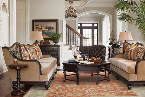 Medalia Area Rug -  Orange. Buttermilk Yellow. Light blue gray