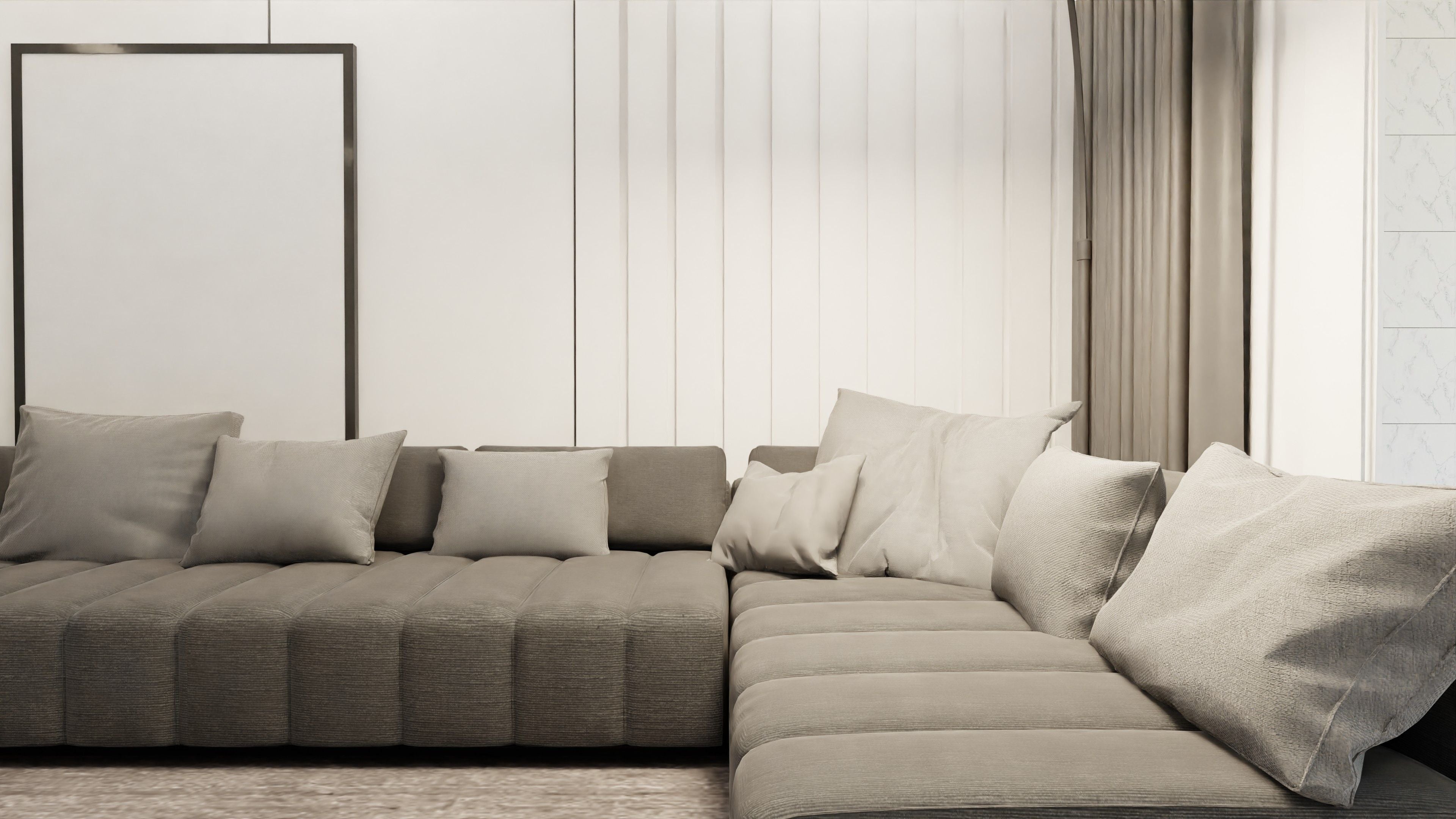 Luxe Modular Sectional Sofa with Ottoman