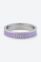Lavender Enamel Loved Ring