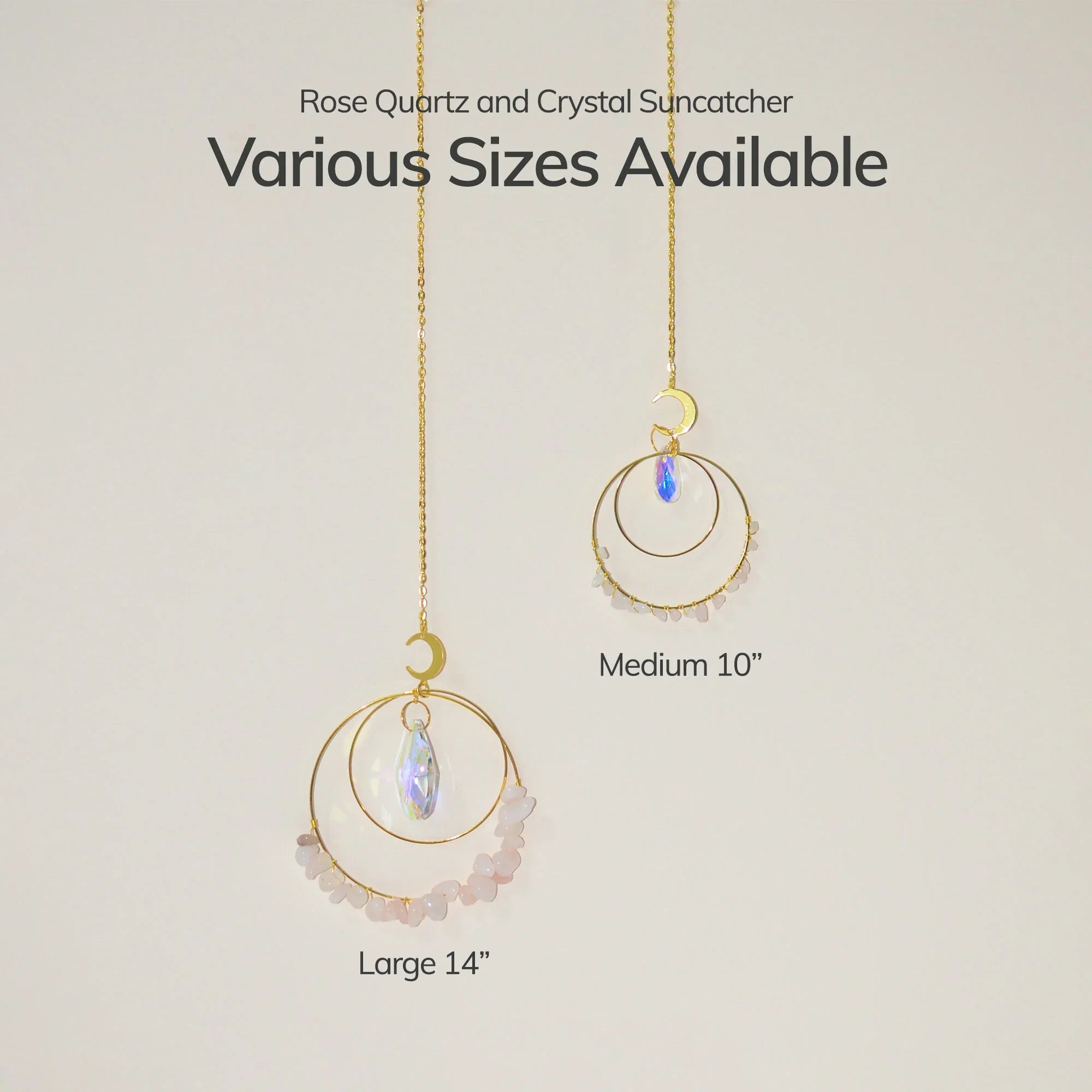 Rose Quartz & Crystal Sun catcher
