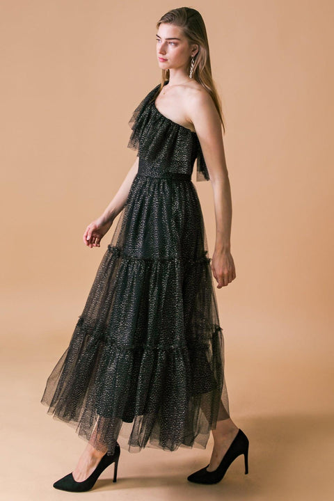 SOME FRESH AIR FUCHSIA TULLE MIDI DRESS
