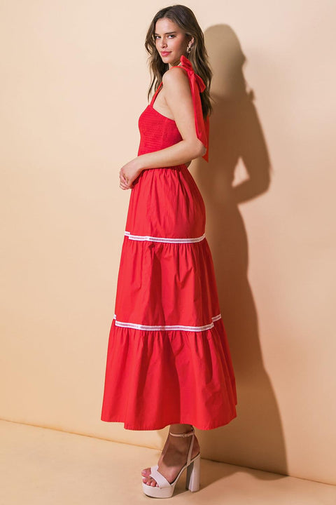 BETTER THAN EVER POPLIN MIDI DRESS