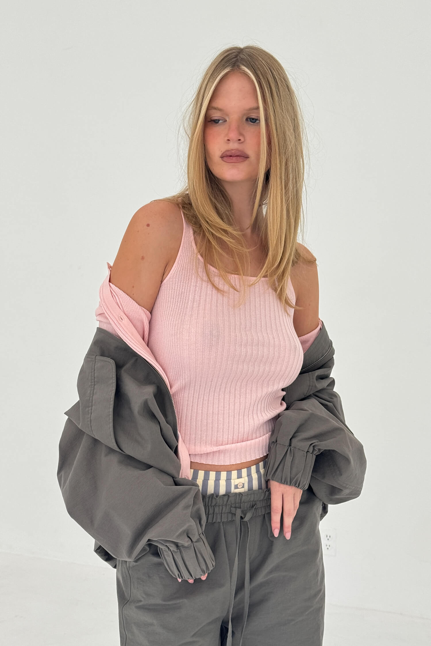 SABLE JACKET IN CHARCOAL