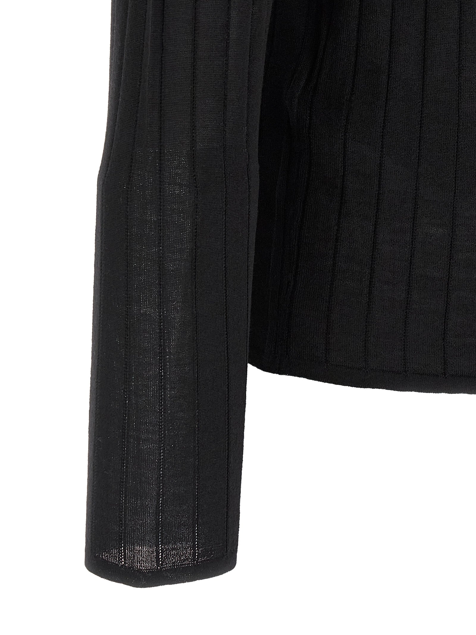 Saint Laurent Pointelle Wool Polo Shirt